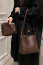 Brown 'Rhiannanon' Faux Leather Shoulder Tote Bag With Adjustable Strap, Image 1 of 7