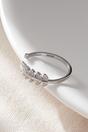Silver Sterling Silver CZ Adjustable Leaf Ring, Image 2 of 2