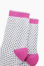 Light Grey Sock Talk Light Grey Polka Dots Combed Cotton Glitter Socks, Image 2 of 4