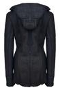 Black Hooded Merino Sheepskin Jacket-Mandalay, Image 4 of 5