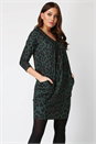 Green Animal Leopard Print Slouch Dress, Image 1 of 5