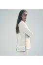 White The Munro White Leather Shoulder Bag, Image 4 of 7