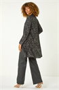 Black Longline Sequin Stretch Jacket, Image 3 of 5