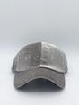 Grey SVNX Grey Velvet Baseball Cap, Image 1 of 4