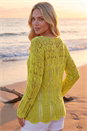 Lime Petite Open Knit Jumper, Image 2 of 4