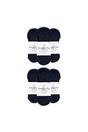 Black 6 Pack Ladies Non Slip Yoga Socks With Straps, Image 2 of 3