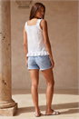Ivory  Embroidered Trim Cami Top, Image 3 of 4