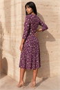 Wine Petite Twist Front Dress, Image 3 of 4