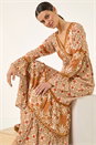 ORANGE Border Print Maxi Dress, Image 1 of 5