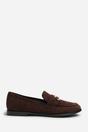 Dark Brown Freyja Knot Trim Hardware Detail Flat Loafers, Image 2 of 6