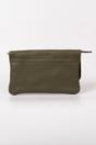 Khaki Italian Leather Clutch Bag, Image 2 of 3