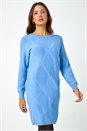 Light Blue  Pearl Embellished Jumper Dress, Image 3 of 5