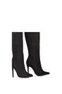 Black 'Nora' Pointed Toe Zip Up Knee High Stiletto Heel Long Boots, Image 4 of 5