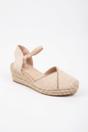 Beige Constance Faux Suede Closed Toe Espadrille, Image 2 of 5