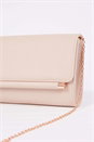 Rose Gold Metal Bar Foldover Clutch Bag, Image 4 of 4