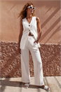 Ivory  Smart Twill Wide Leg Pocket Trouser, Image 5 of 5