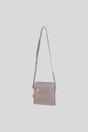 Grey Genuine Leather Crossbody Bag with Adjustable Strap, Image 3 of 5