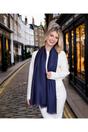 Hallie - Pearlescent Occasion Scarf - Navy, Image 1 of 1