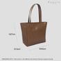 Tan 'LINDA' Smooth Real Leather Unlined Tote Bag, Image 5 of 5