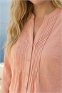 Pink Curve Pintuck Sequin Blouse, Image 4 of 4