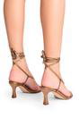 Bronze Irisa Bronze Lace Up Strappy Mid Heels, Image 3 of 4