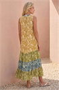 Amber Patchwork Print Tiered Maxi Dress, Image 3 of 4