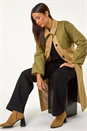 Tan Contrast Quilted Collar Smart Coat, Image 1 of 8