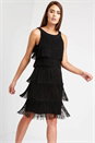 Black Tassel Embellished Flapper Dress, Image 1 of 5