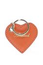 Orange Real Leather Card Holder & Key Ring Gift Set, Image 4 of 5
