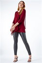 Wine Embellished Chiffon Overlay Top, Image 2 of 5