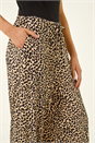 Stone Petite Animal Print Wide Leg Trouser , Image 5 of 5