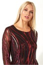 PINK Sequin 3/4 Sleeve Mesh Dress, Image 4 of 5