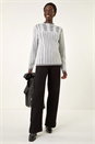 Grey Intarsia High Neck Knit Jumper, Image 1 of 5
