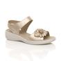 Gold AJVANI Gold Comfort Touch Close Sandals, Image 1 of 6