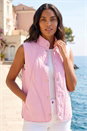 Pink Diamond Quilted Funnel Neck Gilet , Image 1 of 4