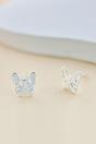 Silver Sterling Silver French Bulldog Studs, Image 3 of 3