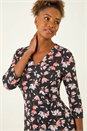 CORAL Floral Print Stretch Dress, Image 4 of 5