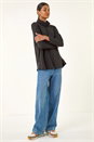 Black Cowl Neck Snit Top, Image 2 of 4