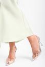 Silver iKrush Silver Soraya Studded Pointed Slingback Heels, Image 3 of 8