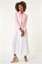 Pink Cotton Blend Broderie Sleeve Jacket, Image 6 of 6