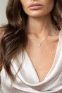 Silver Diamante Heart Pendant Necklace, Image 1 of 6