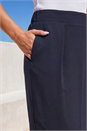 Navy  Pull On Pleated Stretch Skirt, Image 4 of 4