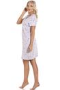 Lilac Camille Lingerie Lilac Multicoloured Heart Print Cotton Nightshirt, Image 4 of 5