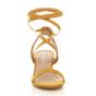 Yellow AJVANI Yellow Mid Block Heel Tie Up Sandals, Image 6 of 6