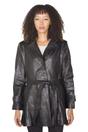 Black Womens 3/4 Length Trench Coat - Ranch, Image 1 of 6
