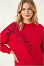 Red Placement Print Sweatshirt , Image 4 of 4