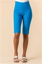 Blue Stretch Knee Length Shorts, Image 1 of 4