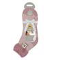 Light Pink Thermal Bed Socks With Feather Top, Image 3 of 3