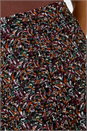 Multi  Textured Abstract Print Stretch A line Skirt, Image 5 of 5