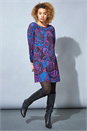 Magenta Paisley Print Swing Dress, Image 2 of 5